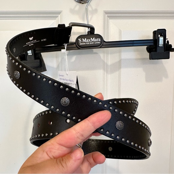 SOLD OUT! NWT Weekend Max Mara Genuine Leather Belt with Studs Size: Various - Picture 10 of 16